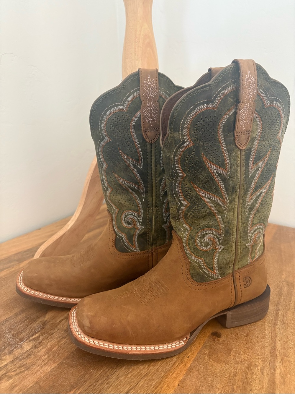 Durango Brown and Olive Western Cowboy Boots